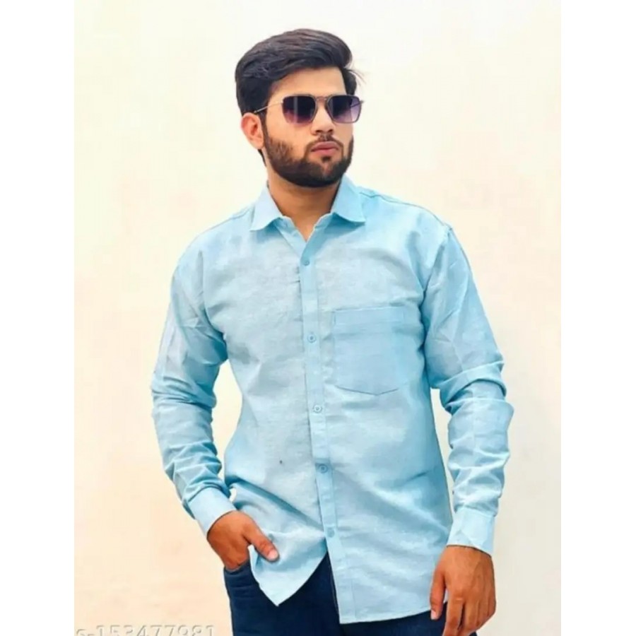 Exclusive Cotton Blend Solid Casual Shirts For Men