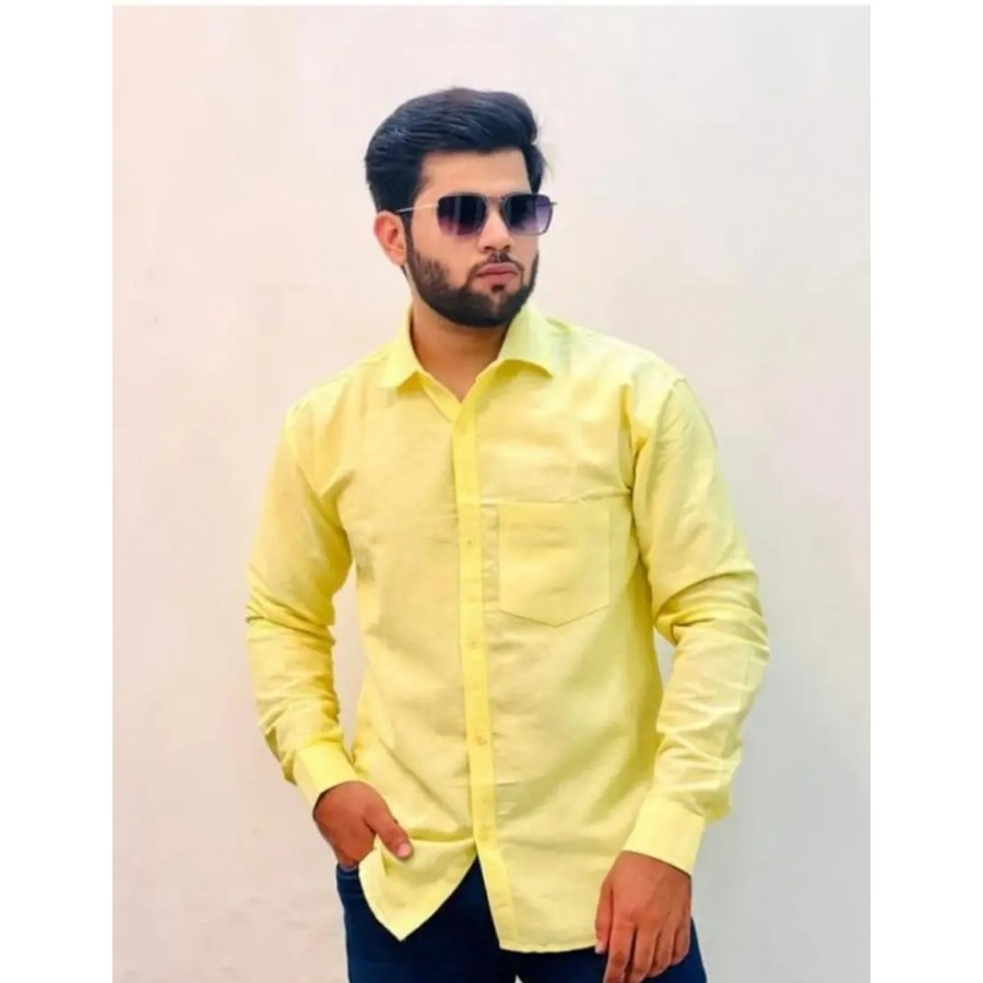 Exclusive Cotton Blend Solid Casual Shirts For Men