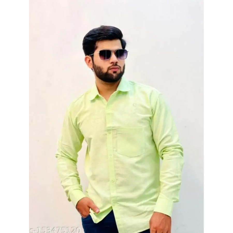 Exclusive Cotton Blend Solid Casual Shirts For Men