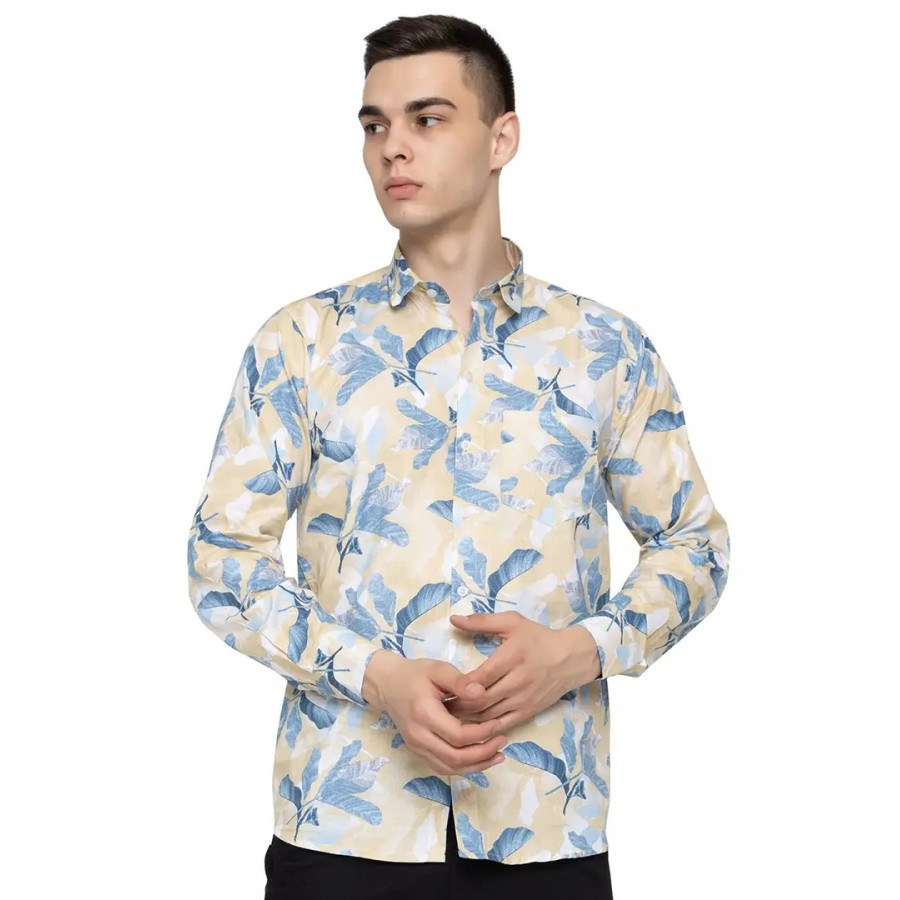 FREKMAN Men's Cotton Digital Printed Stitched Full Sleeve Shirt with Pocket