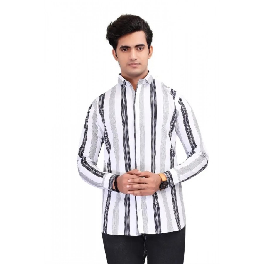 Fancy Cotton Blend Casual Shirts For Men