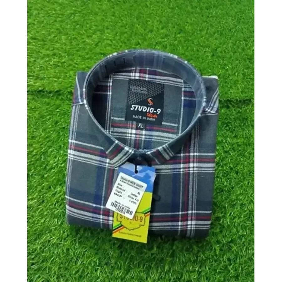 Fancy Cotton Checked Casual Shirts For Men