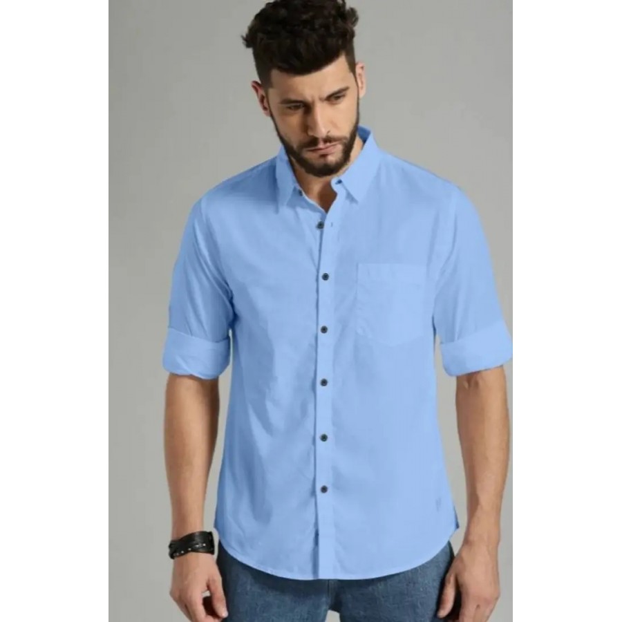 Fancy Cotton Blend Casual Shirts For Men