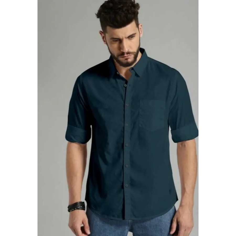 Fancy Cotton Blend Casual Shirts For Men