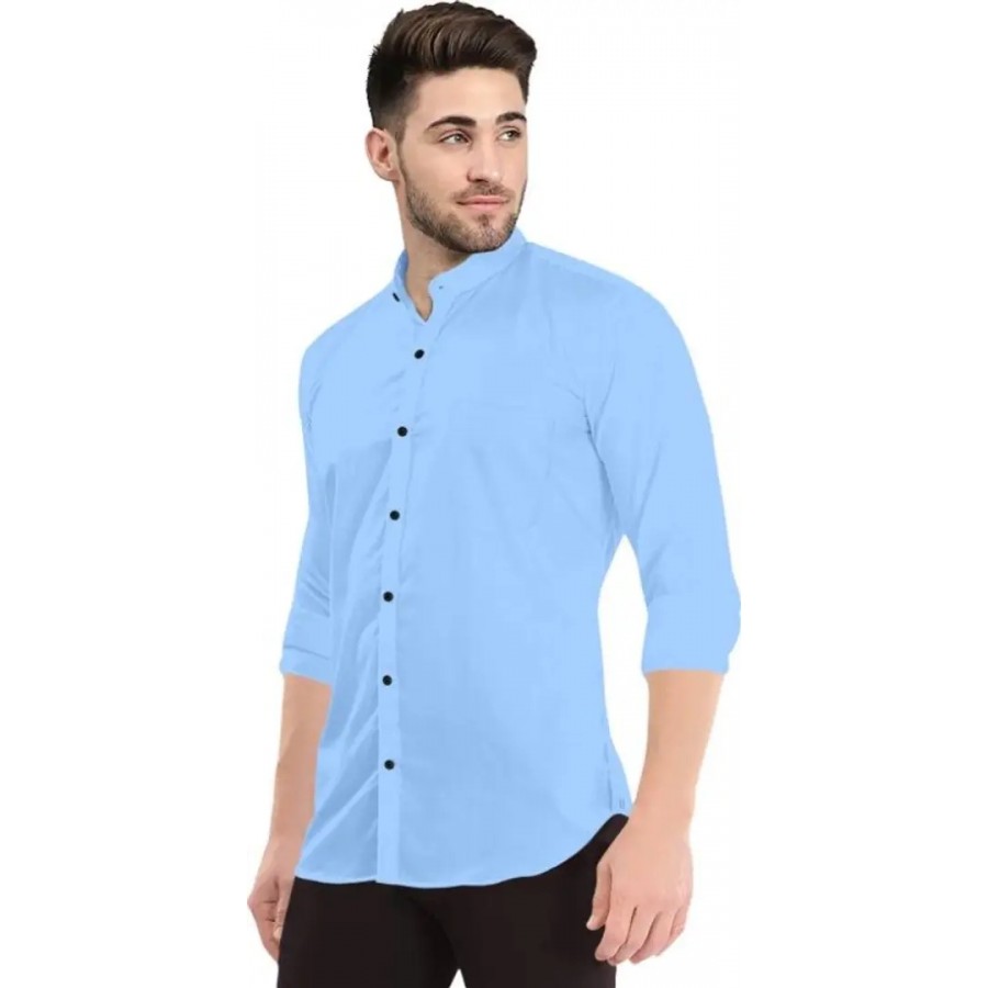 Fancy Cotton Solid Casual Shirts For Men