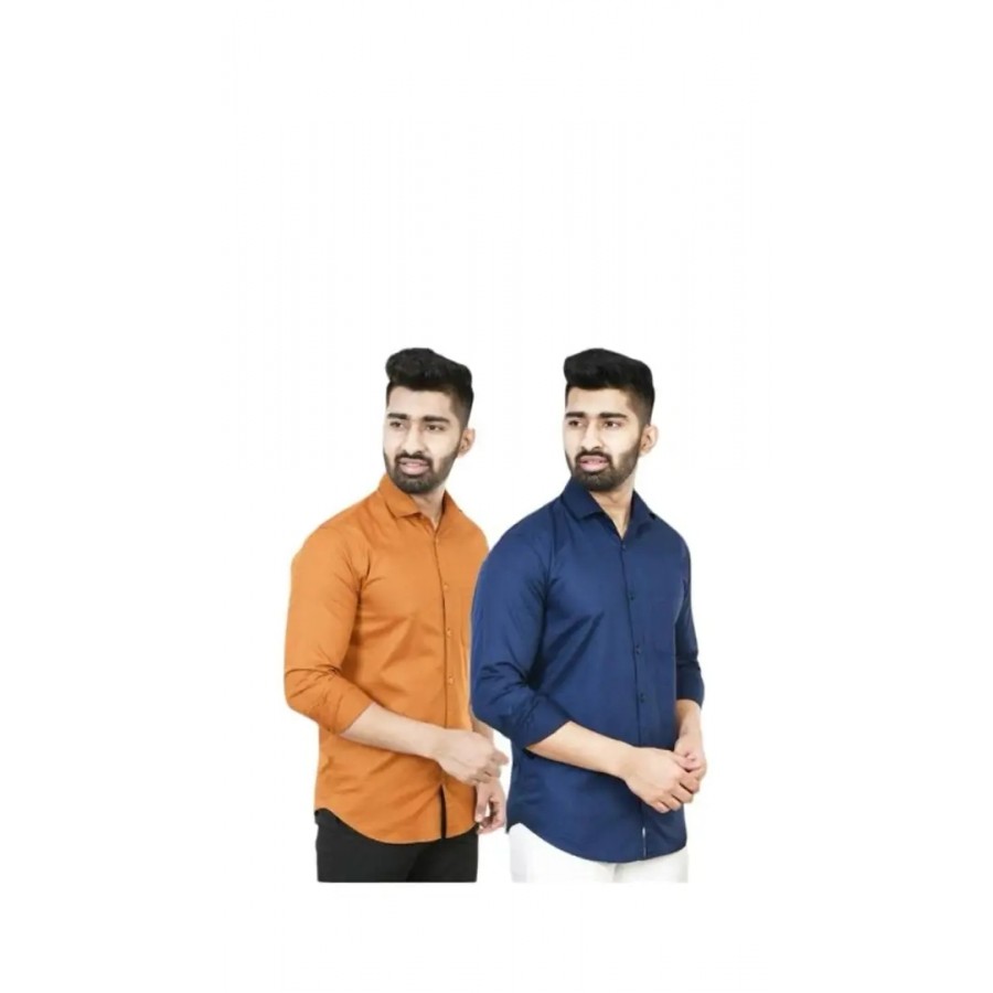 Fancy Polycotton Casual Shirts For Men Pack Of 2