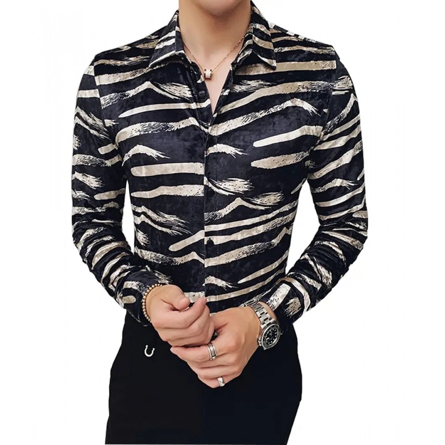 JEEVAAN - THE PERFECT FASHION Digital Printed Full Sleeves Shirts for Men, Fabric-Lycra