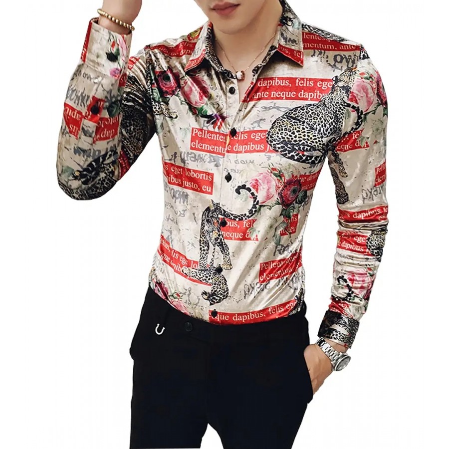 JEEVAAN - THE PERFECT FASHION Digital Printed Full Sleeves Shirts for Men, Fabric-Lycra