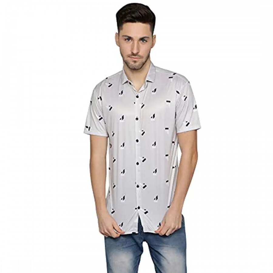 JEEVAAN - THE PERFECT FASHION Lycra Slim Fit Half Sleeve Casual Shirt