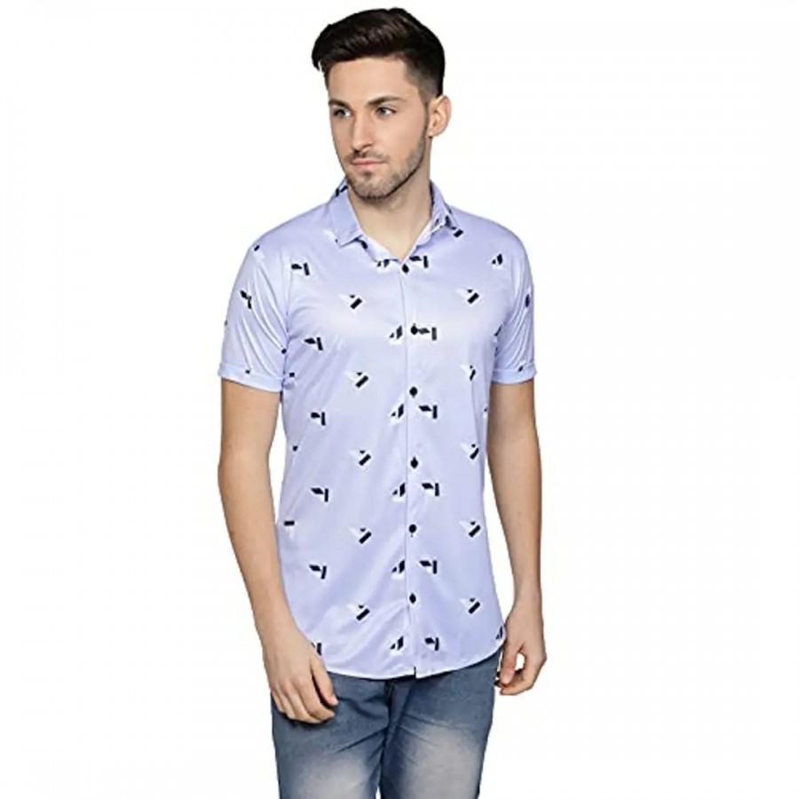 JEEVAAN - THE PERFECT FASHION Lycra Slim Fit Half Sleeve Casual Shirt