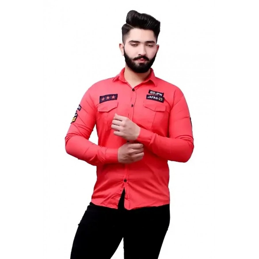 MENS FULL SLEEVES SLIM FIT CARGO SHIRTS