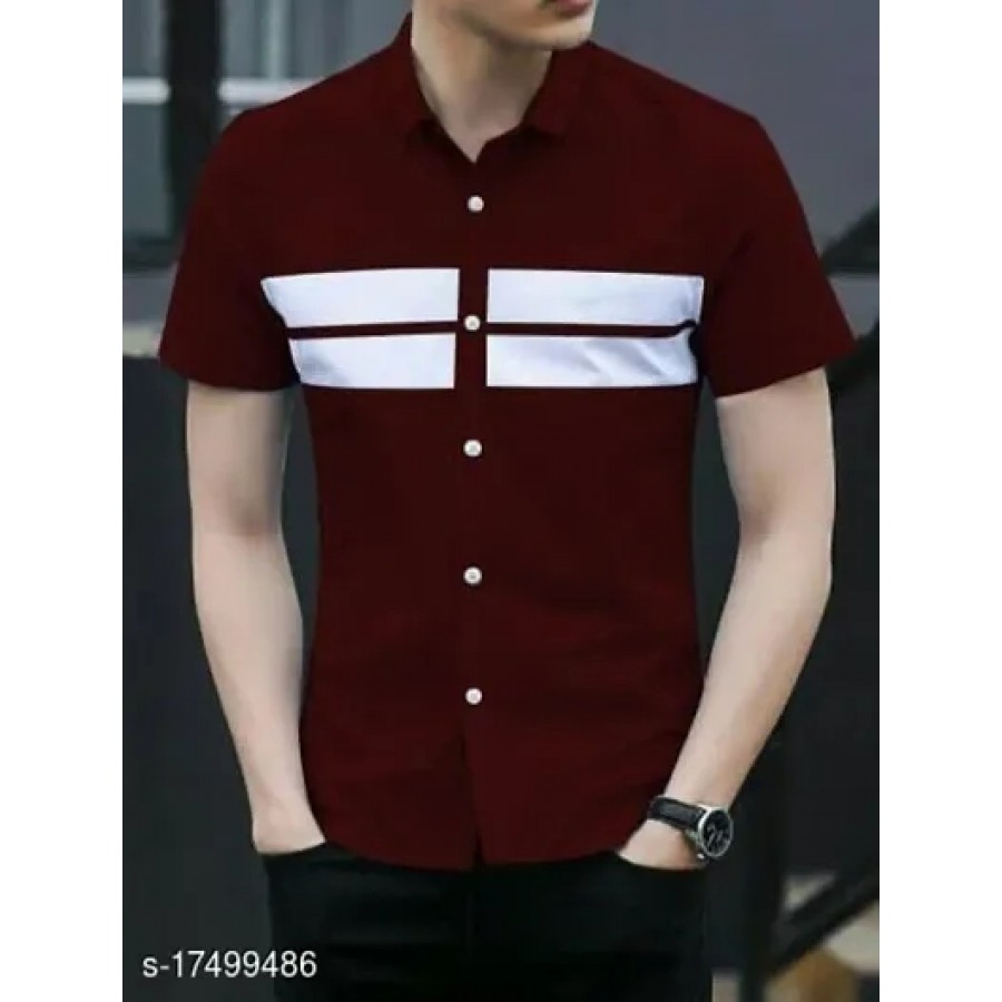 Maroon Causal Man Shirt15