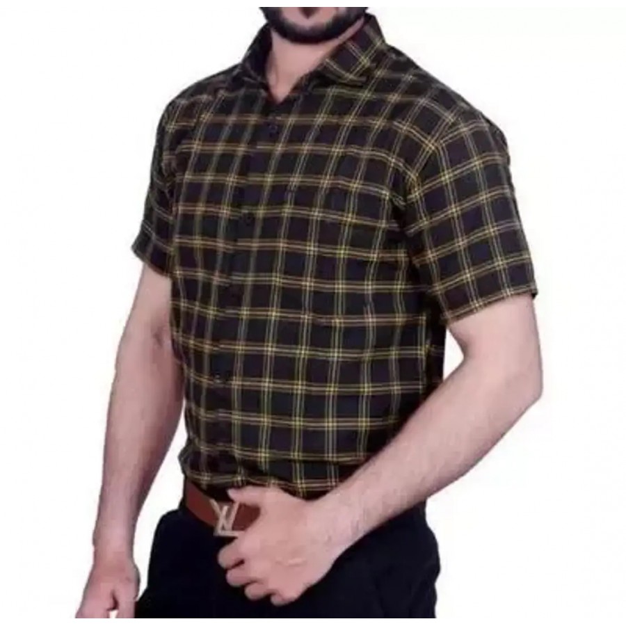 Men Stylish Cotton Short Sleeves Casual Shirt