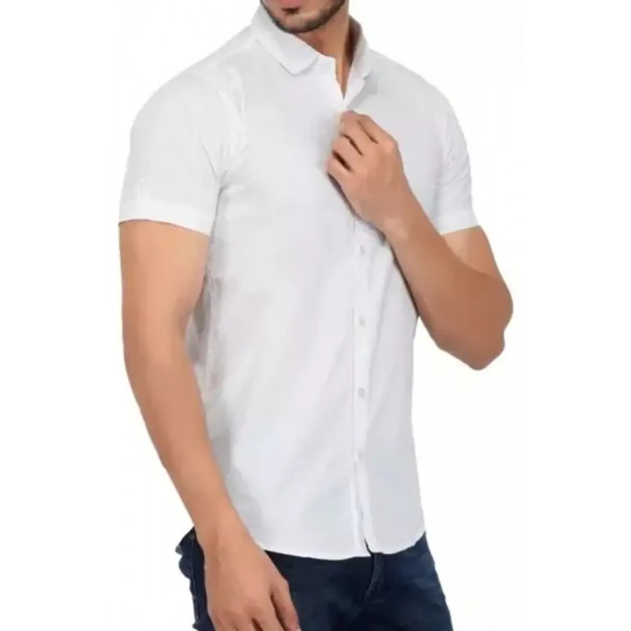 Men Stylish Cotton Short Sleeves Casual Shirt