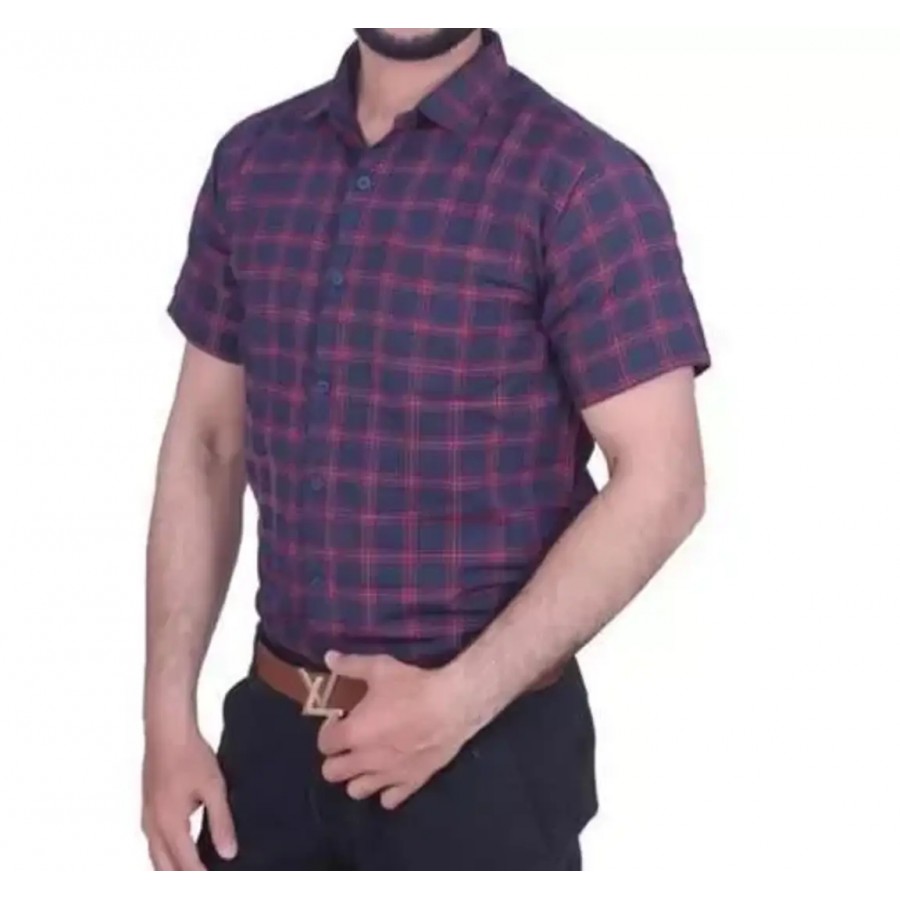 Men Stylish Cotton Short Sleeves Casual Shirt