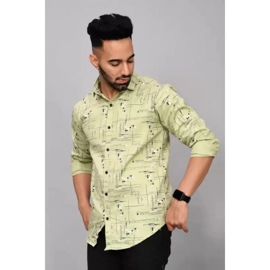 Men Regular Fit Boss Printed Casual Shirt