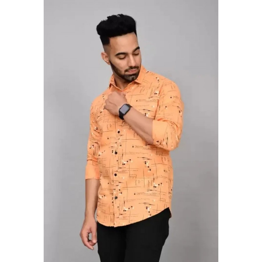 Men Regular Fit Boss Printed Casual Shirt