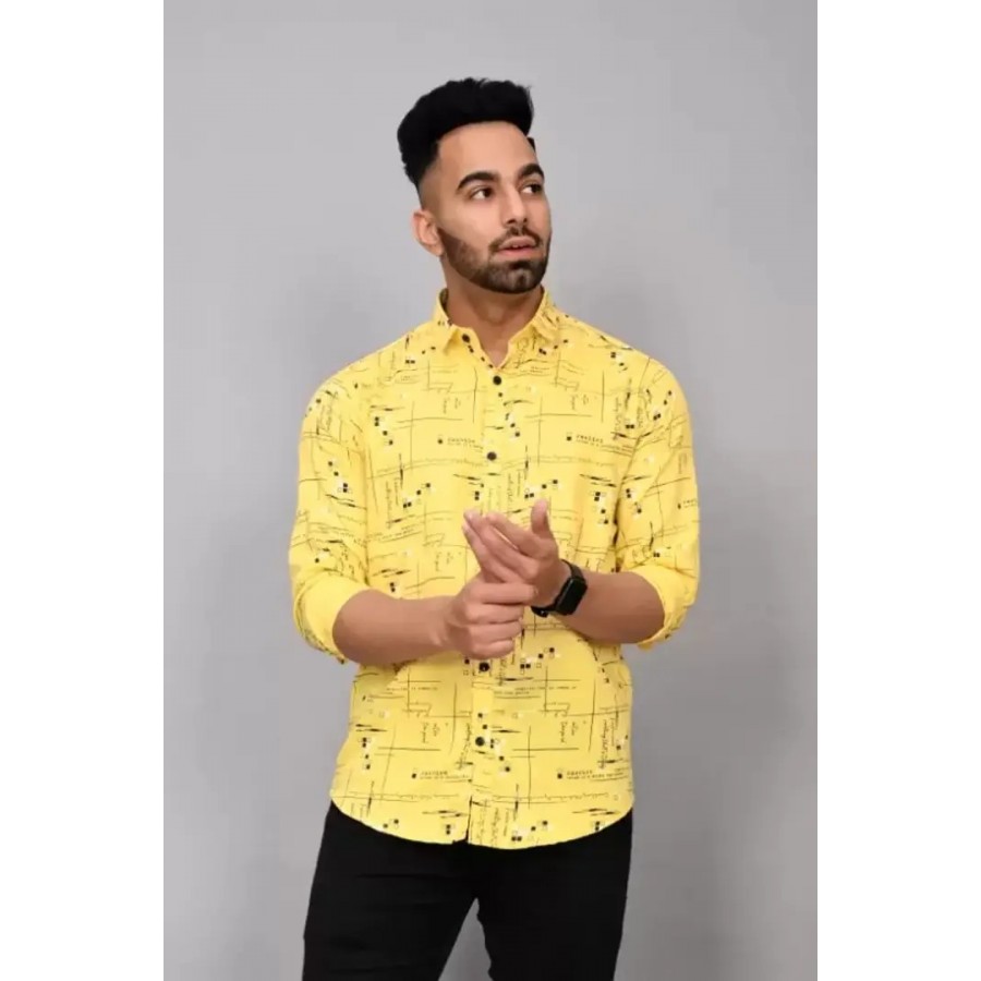 Men Regular Fit Boss Printed Casual Shirt