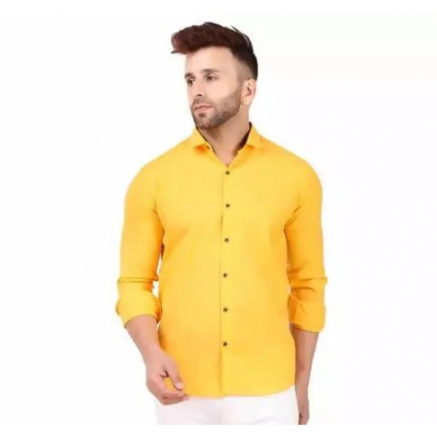 Men Stylish Cotton Solid Casual Shirt