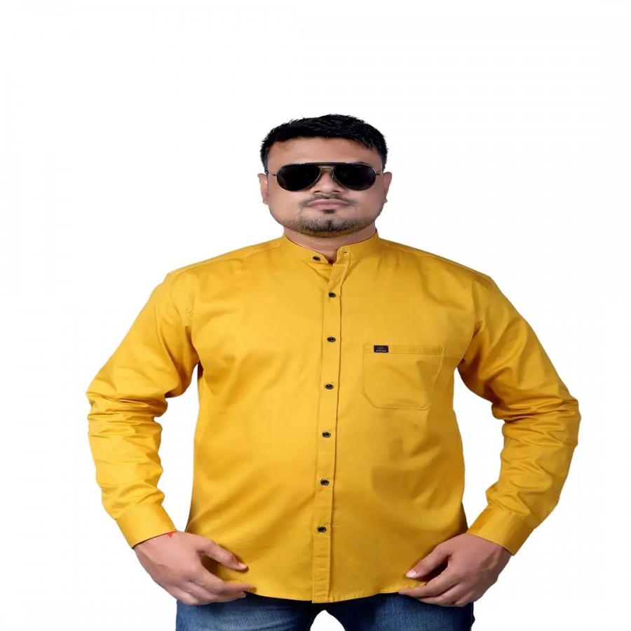 Men's Cotton Casual Slim Fit Solid Shirt