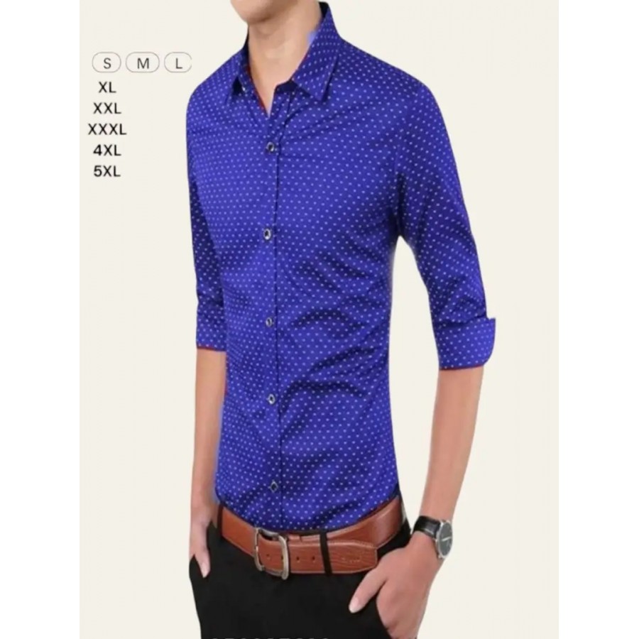 Mens Premium Polka Dot Print Casual Shirt Full Sleeve Shirts. Pack of 1