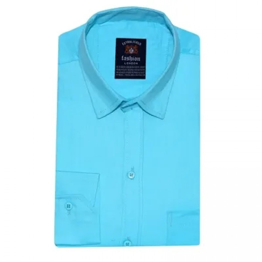 Men's Regular Fit Cotton Plain Casual Shirt