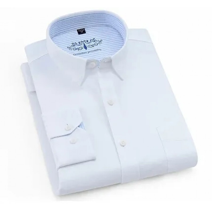 Men's Regular Fit Cotton Plain Casual Shirt