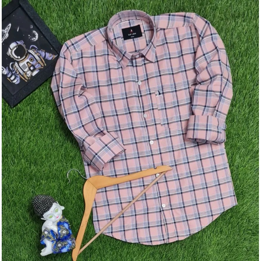 Mens Casual Check Cotton Full SLeevee Shirts