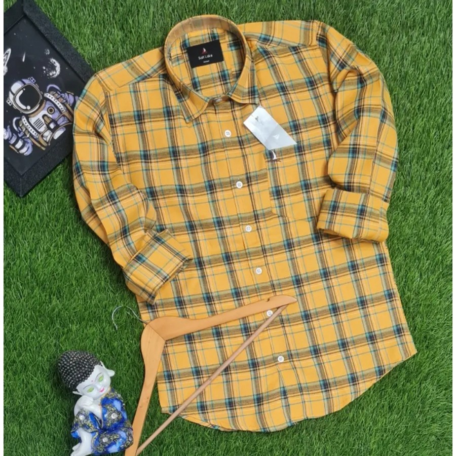 Mens Casual Check Cotton Full SLeevee Shirts