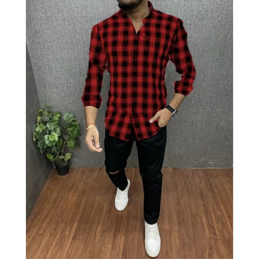 Mens Square Checks Shirts