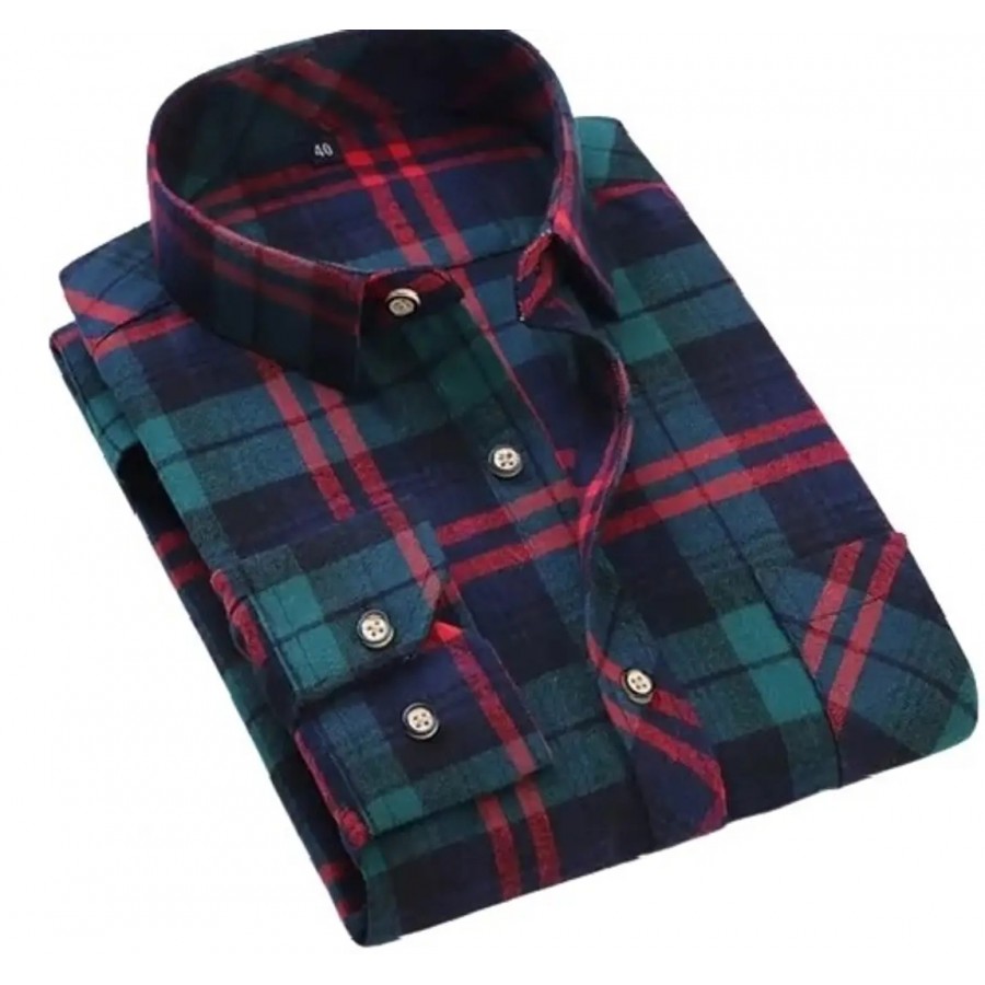 Multicoloured Cotton Blend Casual Shirts For Men