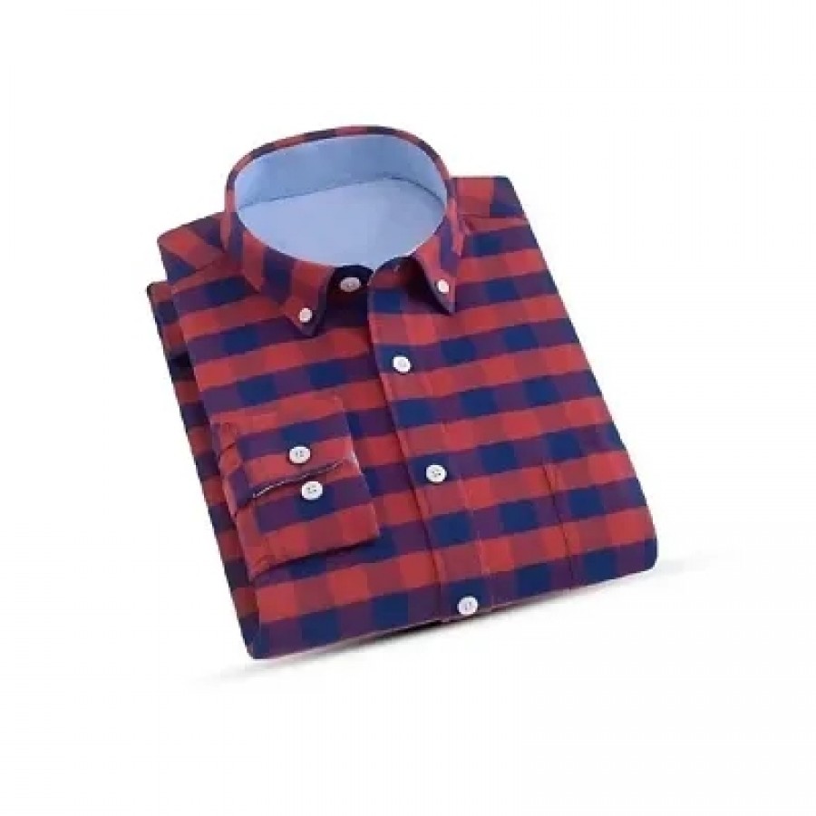 Multicoloured Cotton Blend Checked Casual Shirts For Men