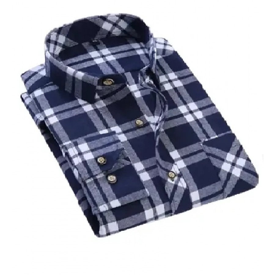 Multicoloured Cotton Blend Checked Casual Shirts For Men