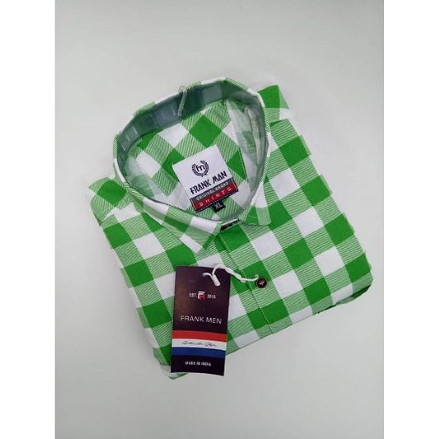 Multicoloured Cotton Checked Casual Shirts For Men