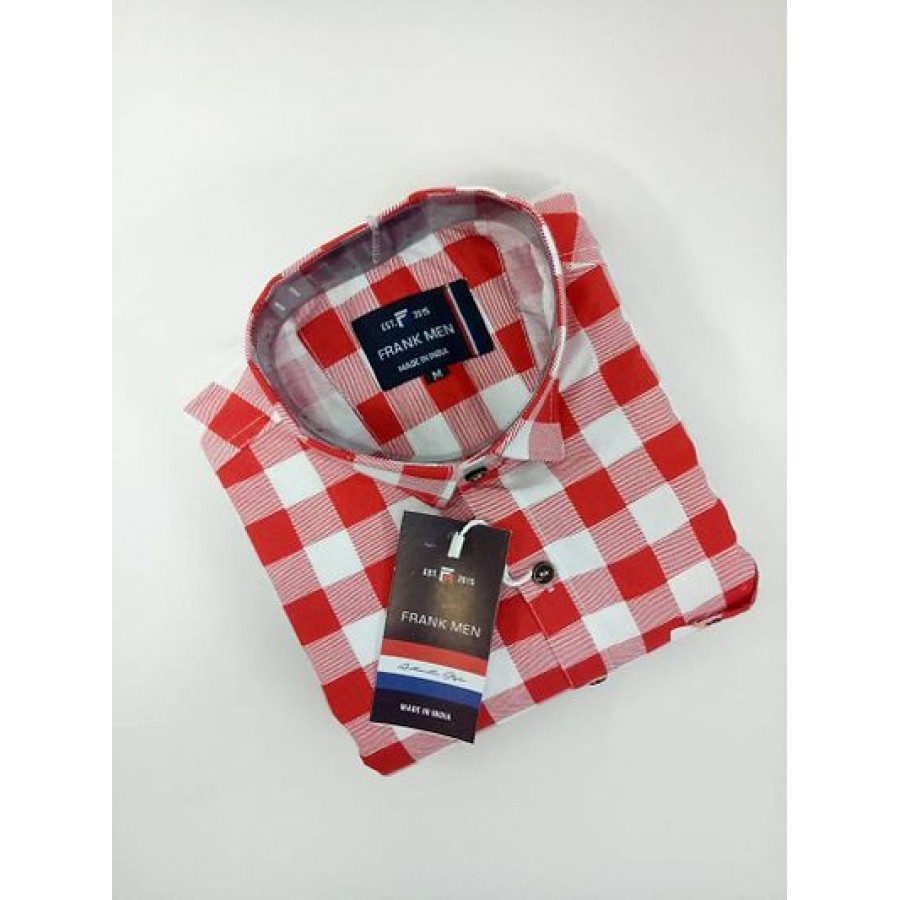 Multicoloured Cotton Checked Casual Shirts For Men