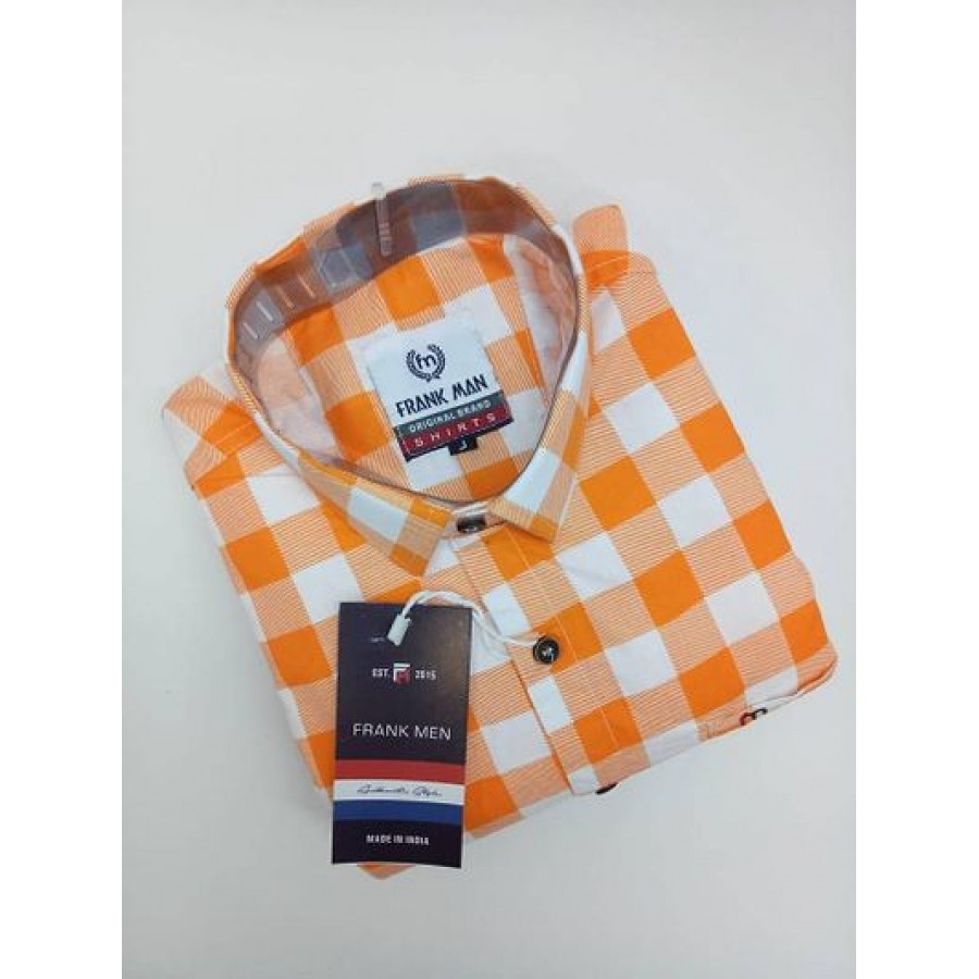 Multicoloured Cotton Checked Casual Shirts For Men