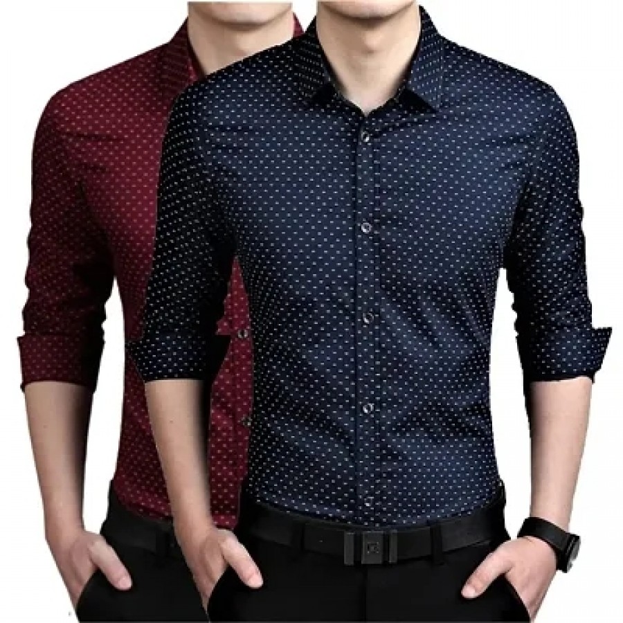 Multicoloured Cotton Printed Casual Shirts For Men