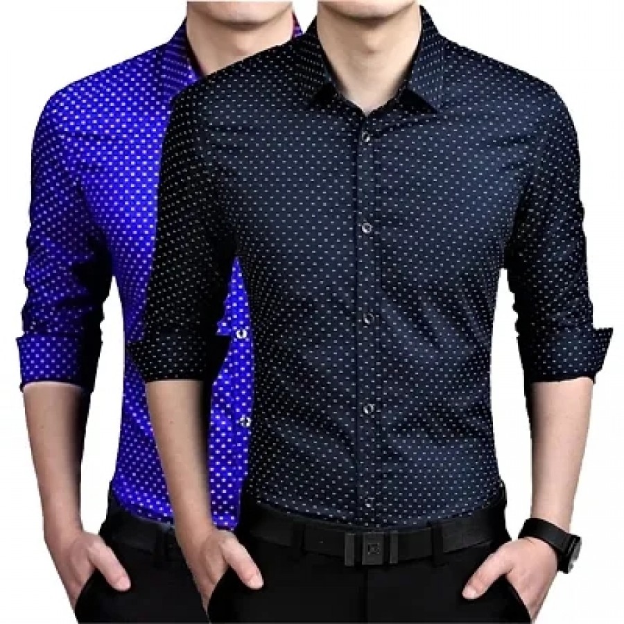 Multicoloured Cotton Printed Casual Shirts For Men