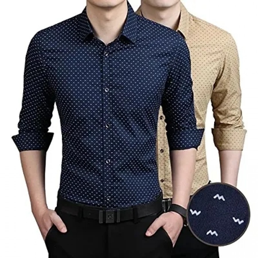 Multicoloured Cotton Printed Casual Shirts For Men