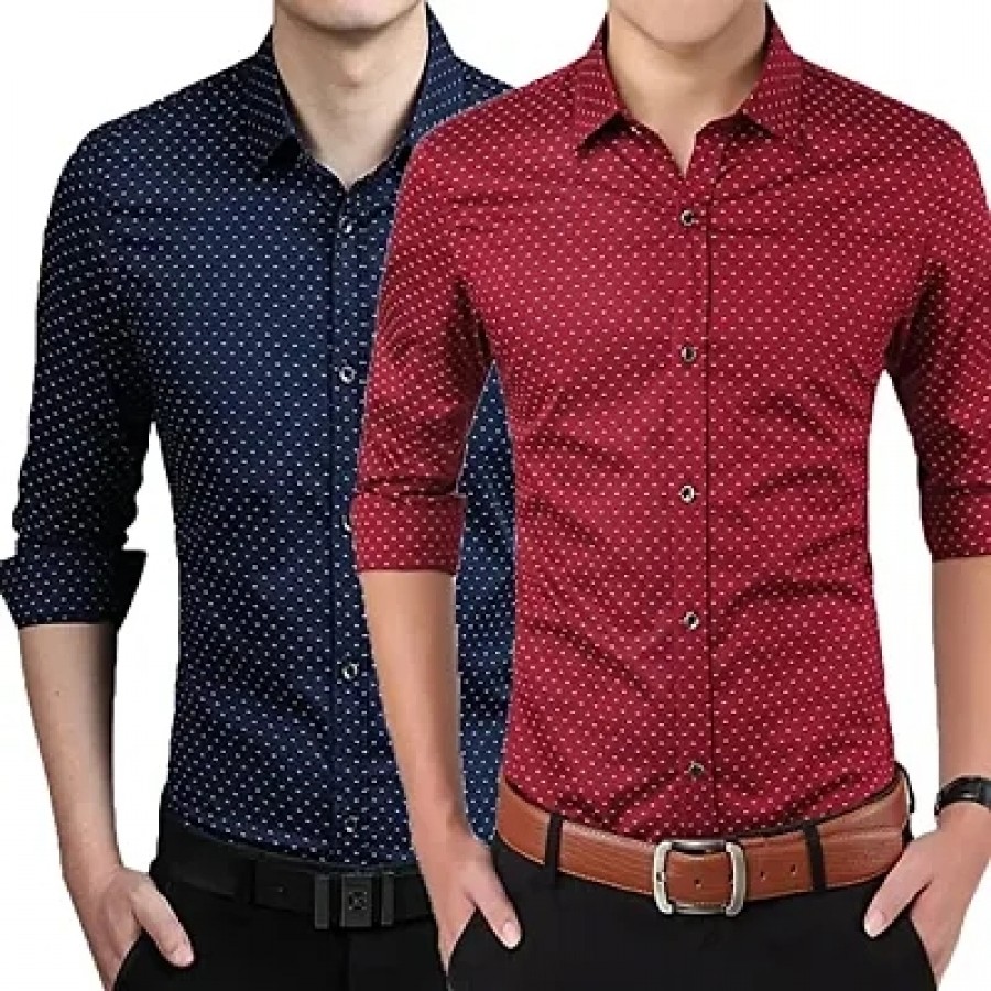 Multicoloured Cotton Printed Casual Shirts For Men