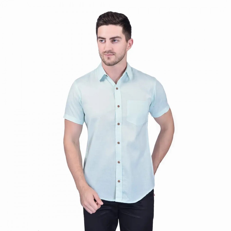 PRINTCULTR Men's Cotton Blend Casual Designer Shirt | Regular Slim Fit Solid Formal Shirt | | (PCHS6)