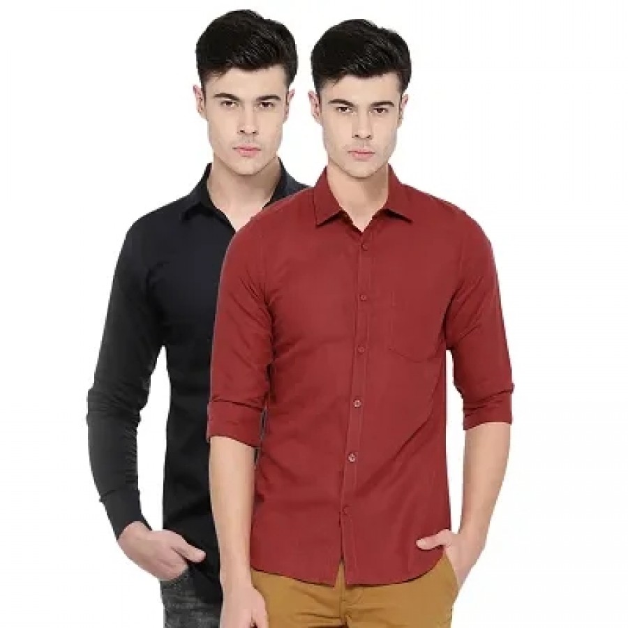 Pack Of 2 Cotton Shirts For Men