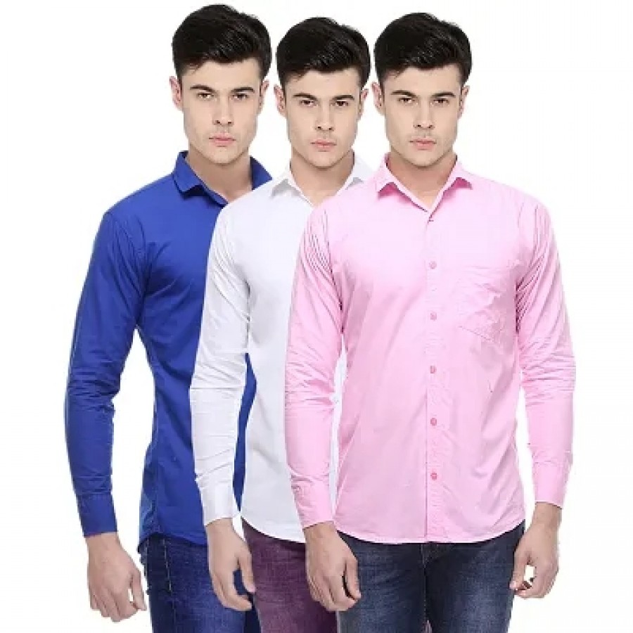 Pack Of 3 Cotton Shirts For Men