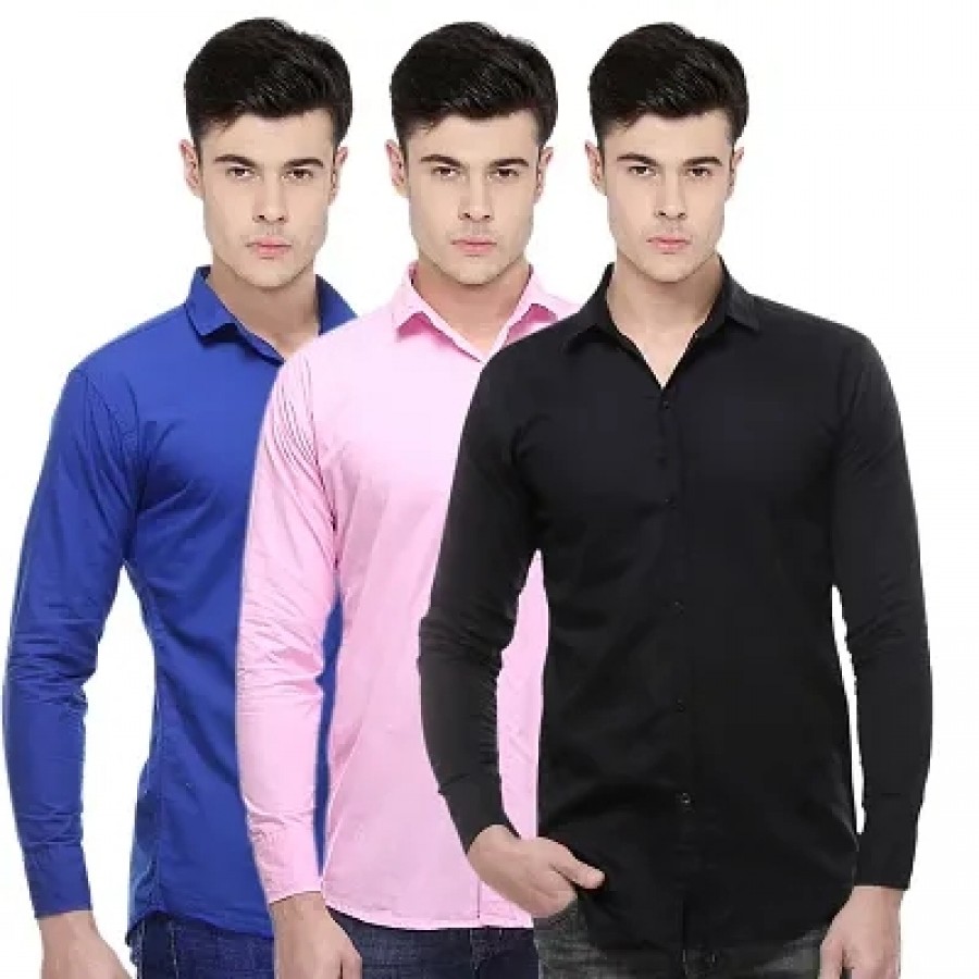 Pack Of 3 Cotton Shirts For Men