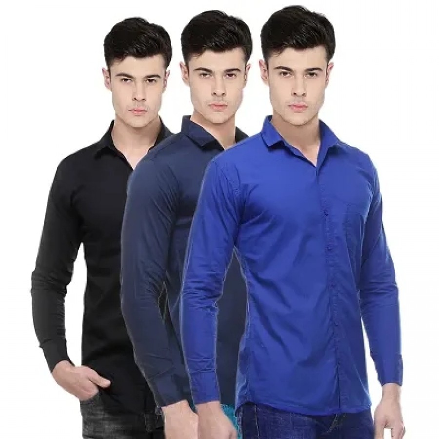 Pack Of 3 Cotton Shirts For Men