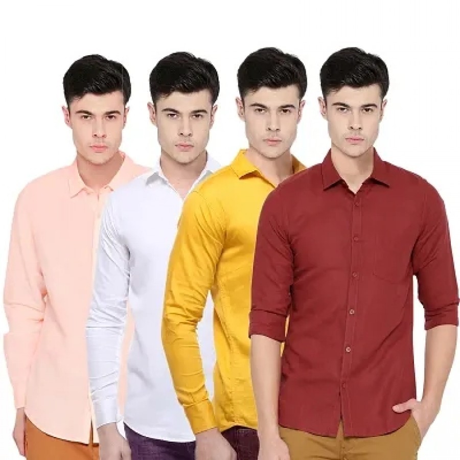 Pack Of 4 Cotton Shirts For Men