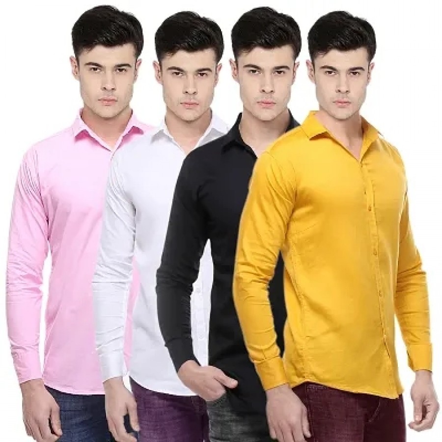 Pack Of 4 Cotton Shirts For Men