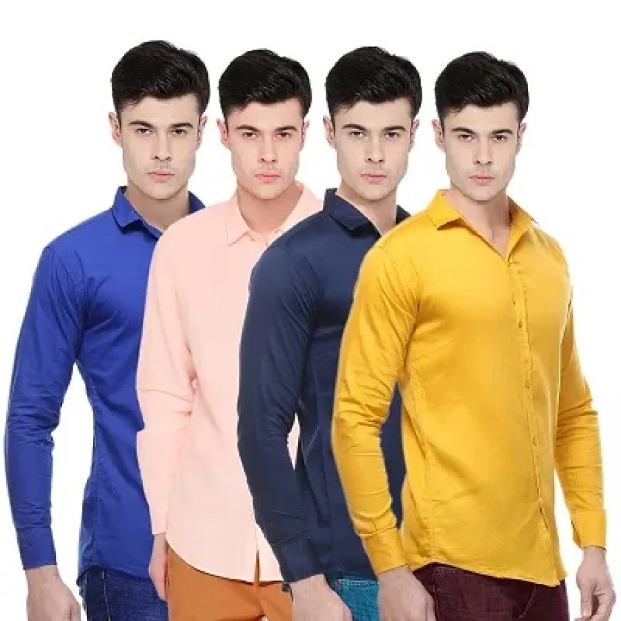 Pack Of 4 Cotton Shirts For Men