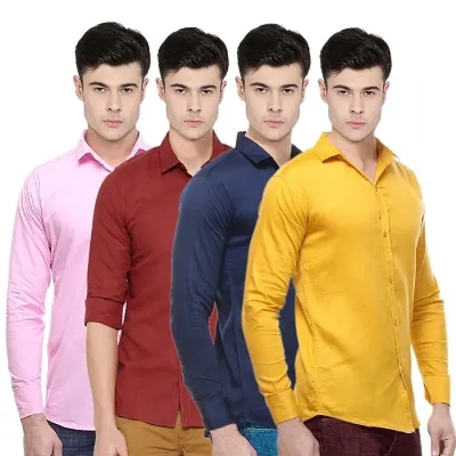 Pack Of 4 Cotton Shirts For Men