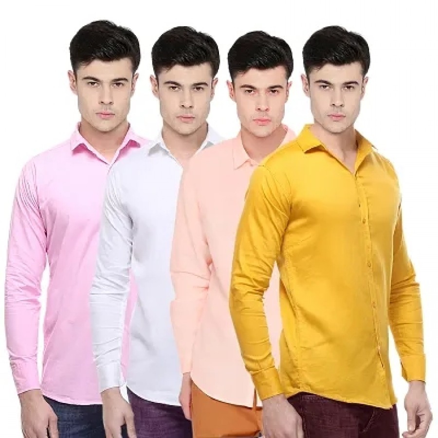 Pack Of 4 Cotton Shirts For Men